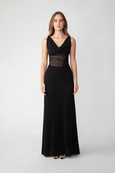 Sau Lee Kelsey Mesh Dress In Black