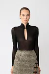 Sau Lee Kiki Mesh Bodysuit In Black
