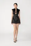 Sau Lee Leah Mini Dress In Black