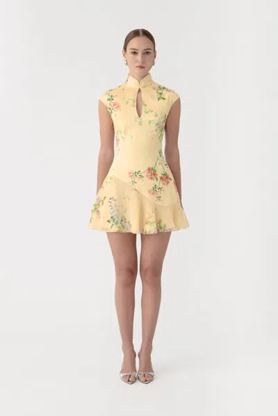Sau Lee Lili Mini Dress In Yellow