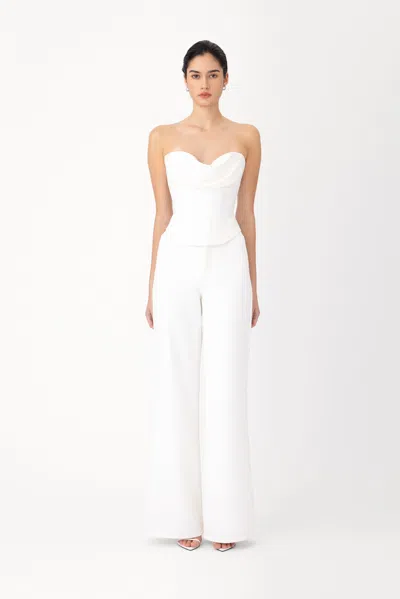 Sau Lee Lin Crepe Pant In White
