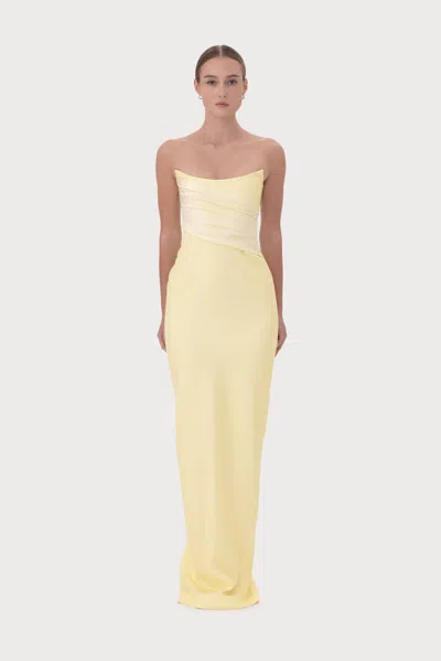 Sau Lee Louisa Gown In Yellow