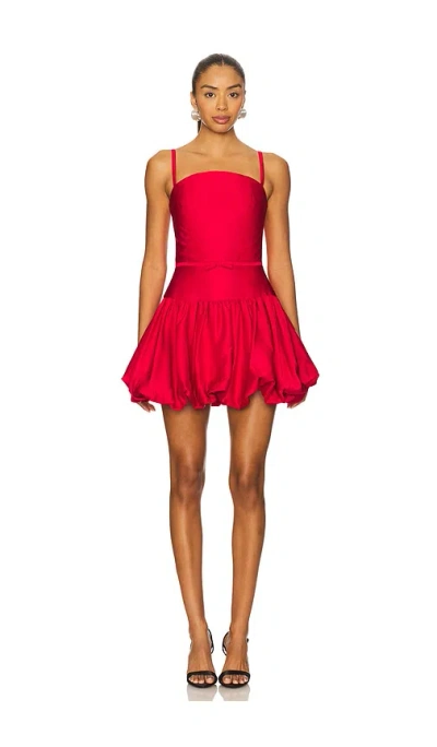 Sau Lee Maddie Mini Dress In Red