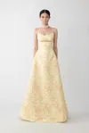 Sau Lee Marie Gown In Yellow Multi