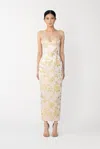 SAU LEE MARIELLE MIDI DRESS