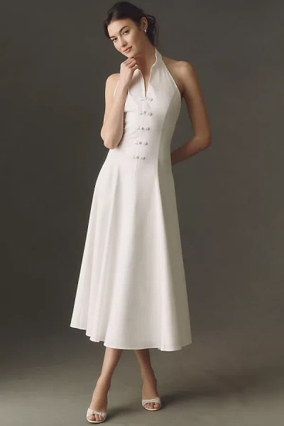 Sau Lee Marilyn Maxi Dress In White