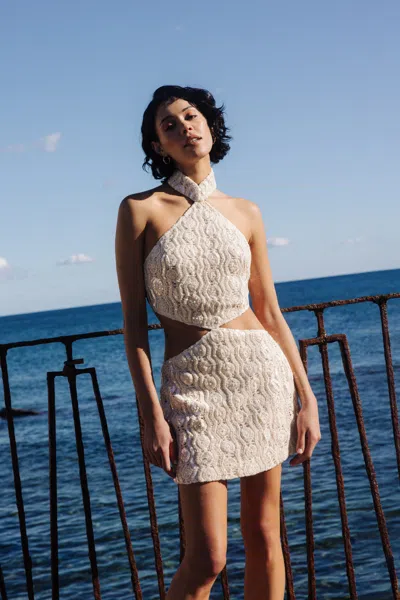 Sau Lee Marlo Knit Dress In Sand