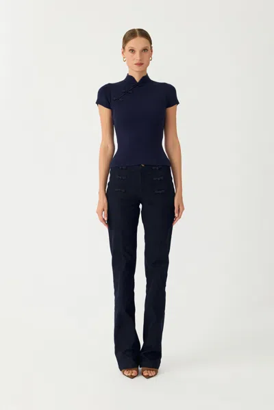 Sau Lee Marten Denim Pant In Dark Denim