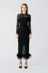 Sau Lee Maxine Lace Dress In Black