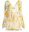 Sau Lee May Dress In Yellow White In Multi