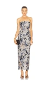 Sau Lee Meryl Strapless Sequin Gown In Multi
