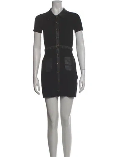 Pre-owned Sau Lee Mini Dress In Gray