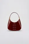 Sau Lee Mini Sau Patent Bag In Bordeaux