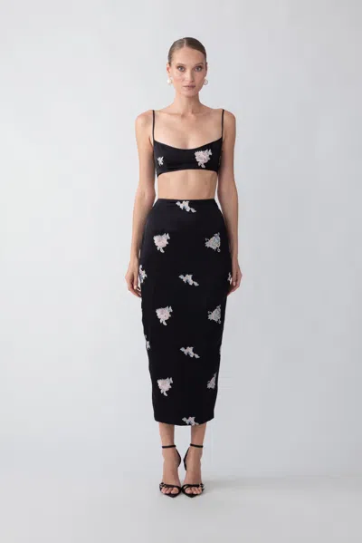 Sau Lee Mira Embroidered Set In Black