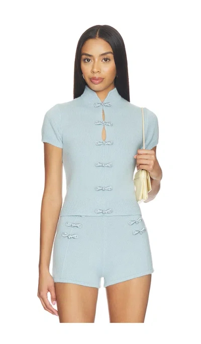 Sau Lee Mountain Cashmere Top In Gray