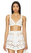 Sau Lee Myko Crochet Bralette In 白色