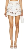 Sau Lee Myko Crochet Shorts In 白色