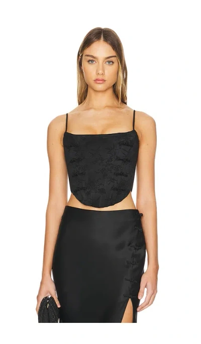 Sau Lee Nadia Corset Top In Black