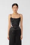 Sau Lee Nadia Corset Top In Black