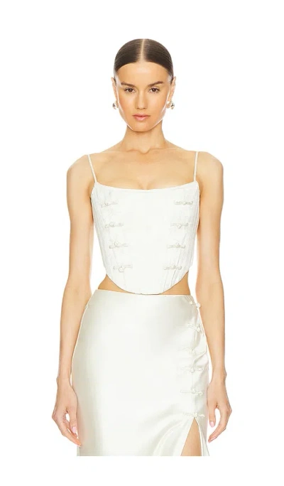 Sau Lee Nadia Corset Top In Ivory