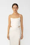 Sau Lee Nadia Corset Top In Ivory