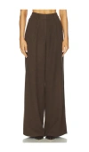 Sau Lee Neve Wool Pant In Brown