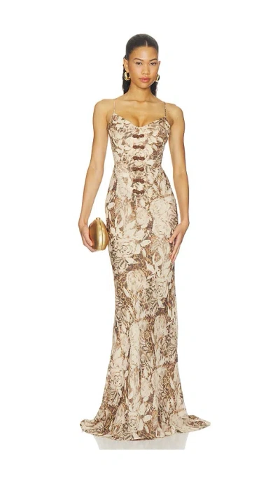 Sau Lee Neyla Chiffon Dress In Multi