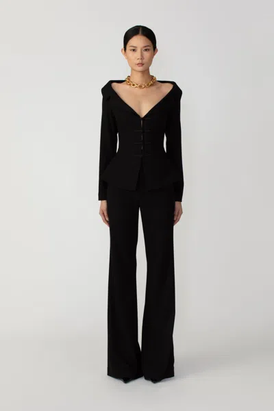 Sau Lee Nicola Twill Pant In Black