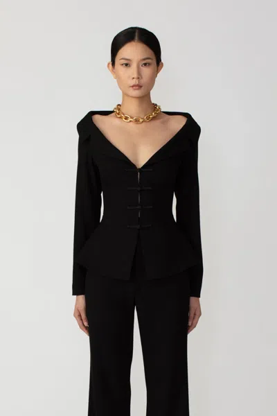 Sau Lee Nicola Twill Top In Black