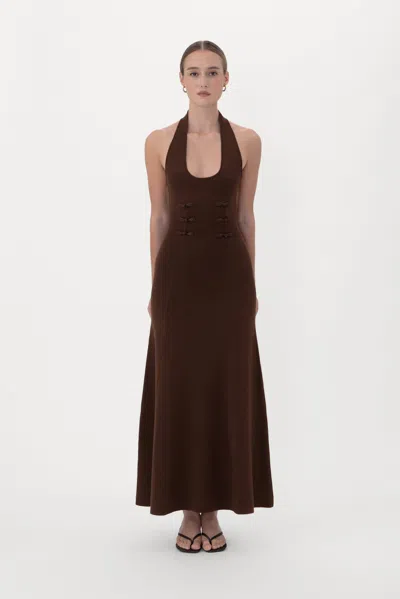 Sau Lee Nima Knit Dress In Brown