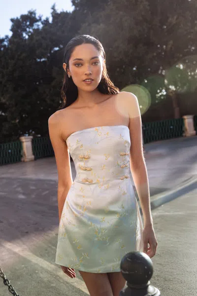 Sau Lee Nina Mini Dress In Blue