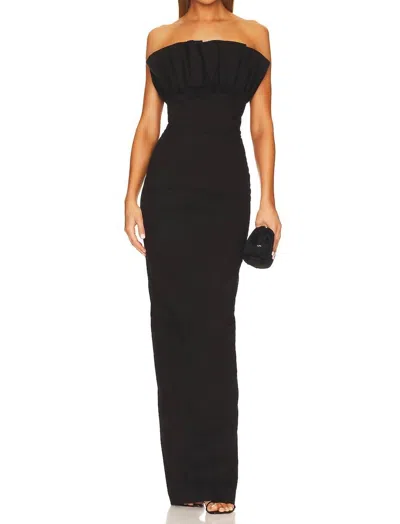 Sau Lee Noah Maxi Dress In Black