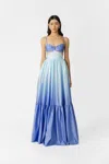 Sau Lee Nova Gown In Blue Ombre