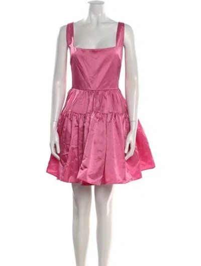 Pre-owned Sau Lee Nylon Mini Dress In Pink