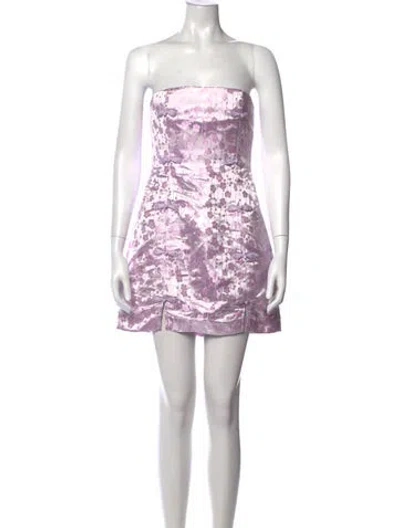 Pre-owned Sau Lee Nylon Mini Dress In Purple