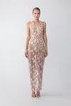 Sau Lee Olympia Dress In Nude Multi