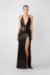 Sau Lee Onyx Gown In Black