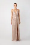Sau Lee Onyx Gown In Nude