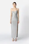 Sau Lee Opal Gown In Silver