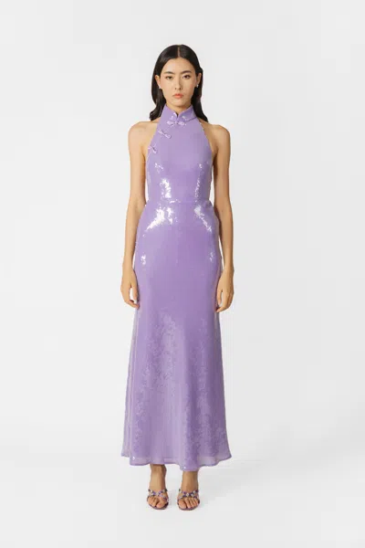 Sau Lee Ophelia Sequined Dress In Lavender