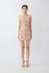 Sau Lee Ora Mini Dress In Nude Multi