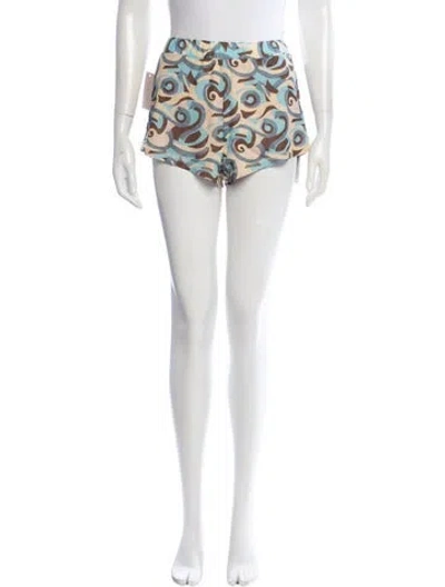 Pre-owned Sau Lee Patterned Mini Shorts In Neutral