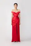 Sau Lee Paulina Gown In Red