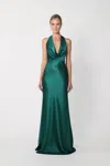 Sau Lee Pearl Gown In Emerald