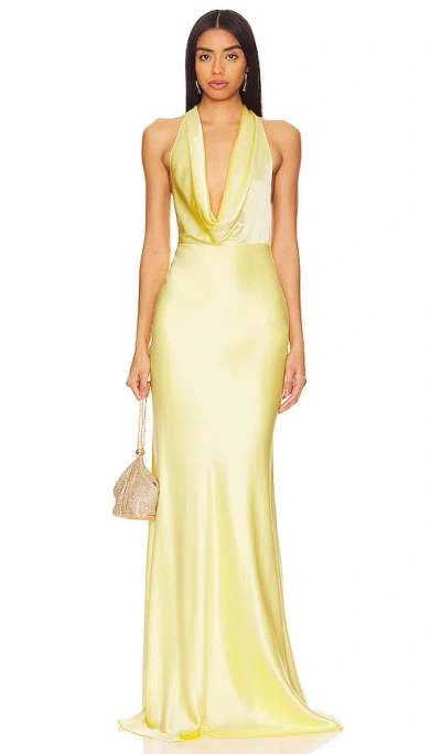 Sau Lee Pearl Gown In Popcorn Yellow