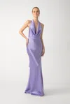 Sau Lee Pearl Satin Gown