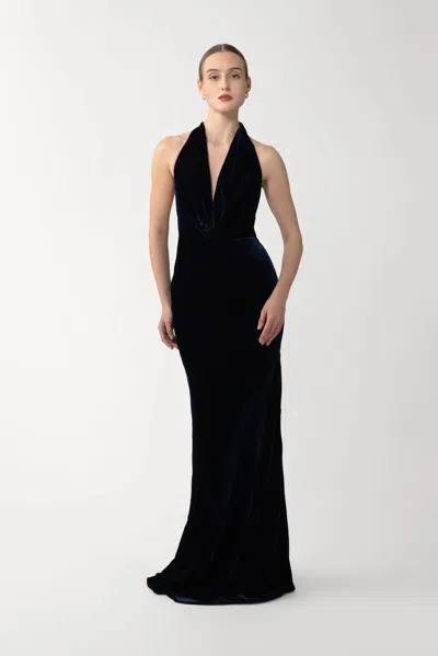 SAU LEE PEARL VELVET GOWN