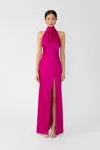 SAU LEE PENELOPE BACKLESS SATIN GOWN