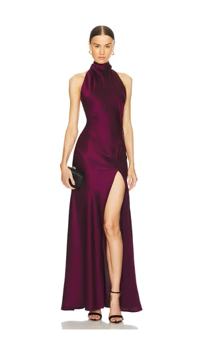 Sau Lee Penelope Gown In Bordeaux