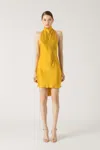 Sau Lee Penny Backless Satin Mini Dress In Gold